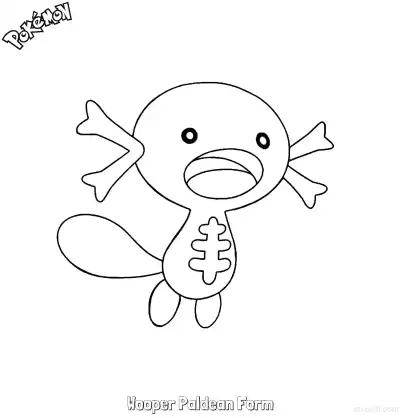 Free printable Wooper Paldean Form Coloring Page - Free Printable Pokemon Coloring Sheets coloring page